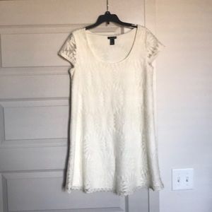 White lace mini dress